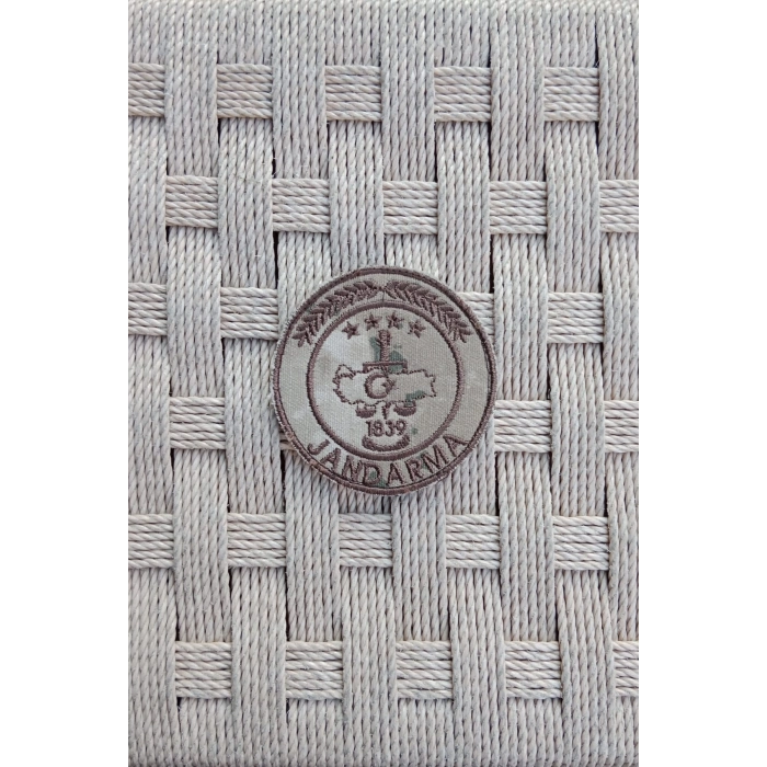 Jandarma 1839 Kamuflaj Renk Yuvarlak Nakis islemeli Gogus Arma Bez Brove