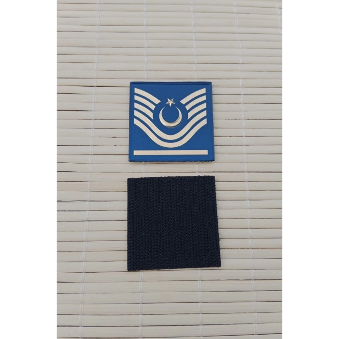 Jandarma Asayis Astsubay Bascavus Lacivert Renkli 3D Termoplastik Mini RutbeSİ