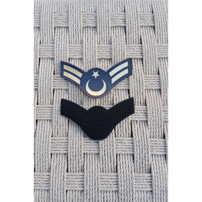 Jandarma Asayis Astsubay Cavus Lacivert Renkli 3D Termoplastik Kol Rutbe