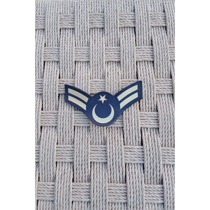 Jandarma Asayis Astsubay Cavus Lacivert Renkli 3D Termoplastik Kol Rutbe