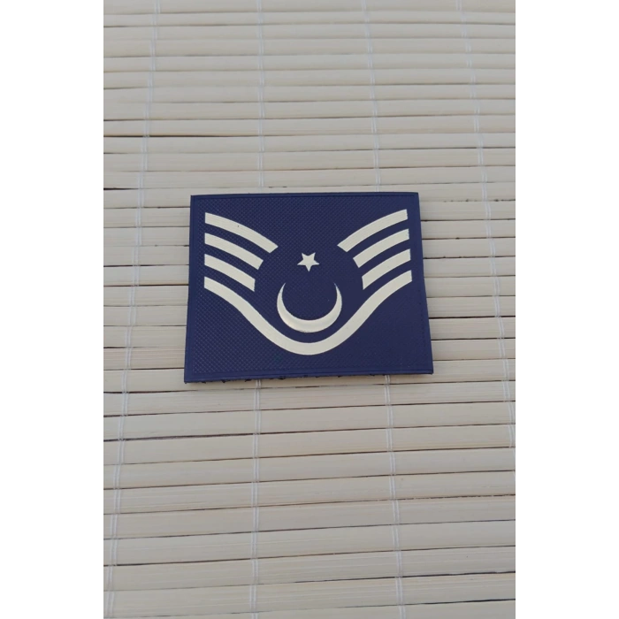 Jandarma Asayis Astsubay Ustcavus Lacivert Renkli 3D Termoplastik Mini Rutbesi