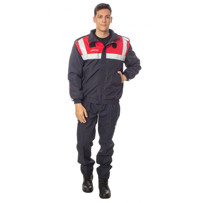 Jandarma Asayis Lacivert Renkli Kollari Cikarilabilir Subay Astsubay Uzman Cavus Kislik Monding Mont Yelek Lacivert Pantolon Alt Ust Takim