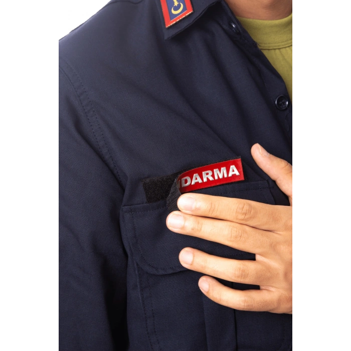 Jandarma Asayis Lacivert Renk Rengi Solmayan Uzun Kollu Orjinal Taktik Gomlek