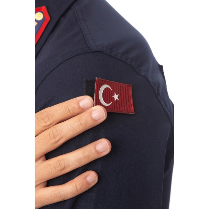 Jandarma Asayis Lacivert Renk Rengi Solmayan Uzun Kollu Orjinal Taktik Gomlek