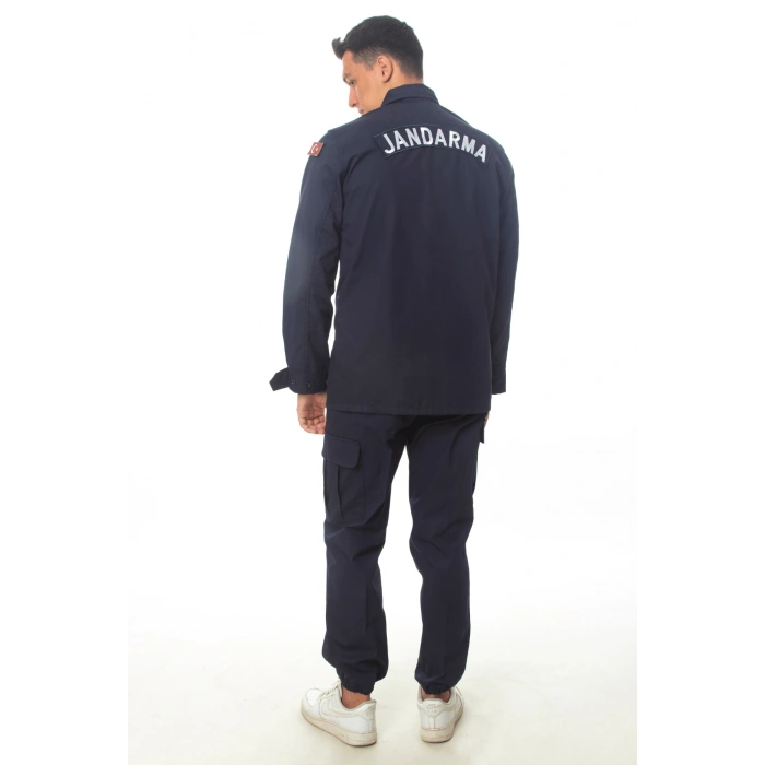 Jandarma Asayis Lacivert Renkli Uzun Kollu Rengi Solmayan Orjinal Taktik Gomlek ve Pantolon Alt ust Takim
