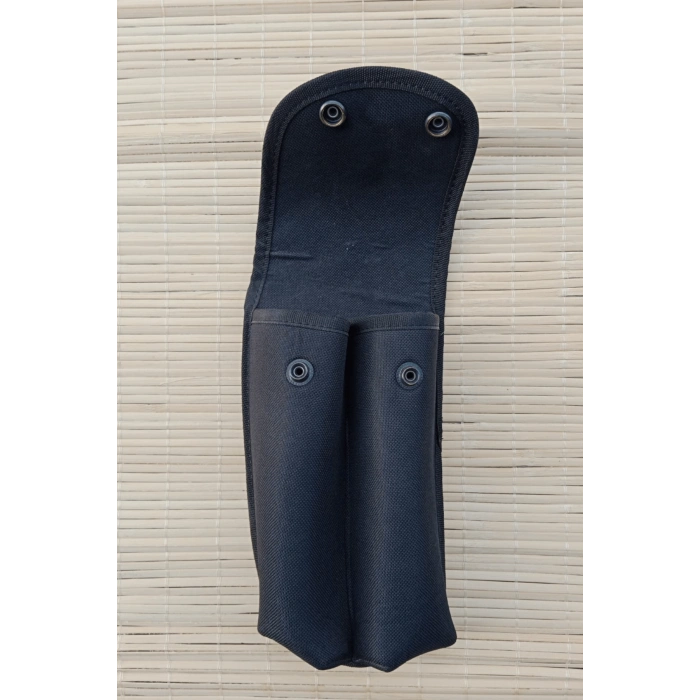 jandarma asayis siyah renkli citcitli impertex mp5 ciftli yedek sarjor kilifi