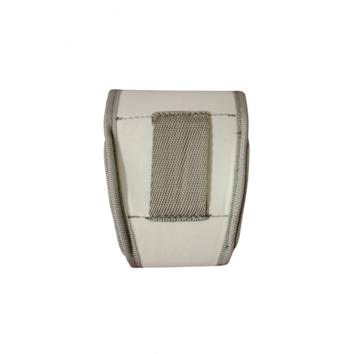 jandarma asayis trafik otoyol impertex kumas beyaz renkli reflektorlu kemere palaskaya takilan cirtli kapali kelepce kilifi