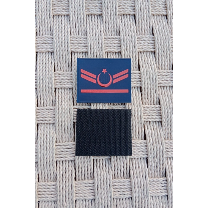 jandarma asayis uzman cavus 1 kademe 3d plastik mini gogus tisort rutbesi