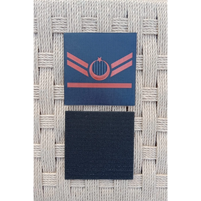 Jandarma Asayis Uzman Cavus 1 Kademe Lacivert Renkli 3D Termoplastik Kol Rutbe