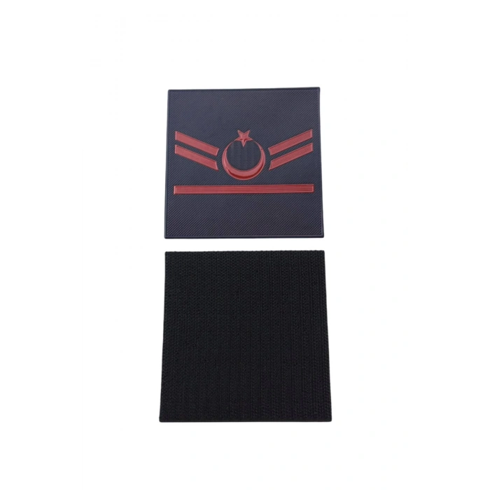 Jandarma Asayis Uzman Cavus 1 Kademe Lacivert Renkli 3D Termoplastik Kol Rutbe