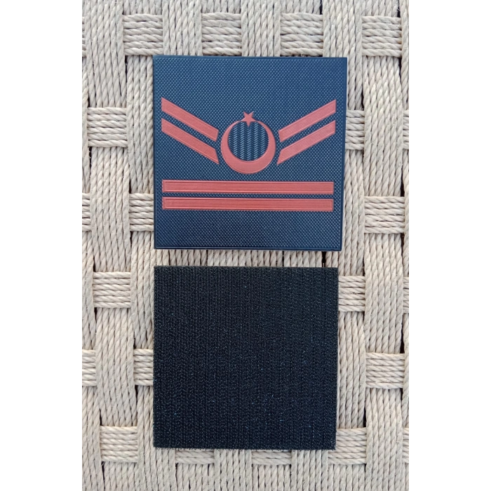 Jandarma Asayis Uzman Cavus 2 Kademe Lacivert Renkli 3D Termoplastik Kol Rutbe