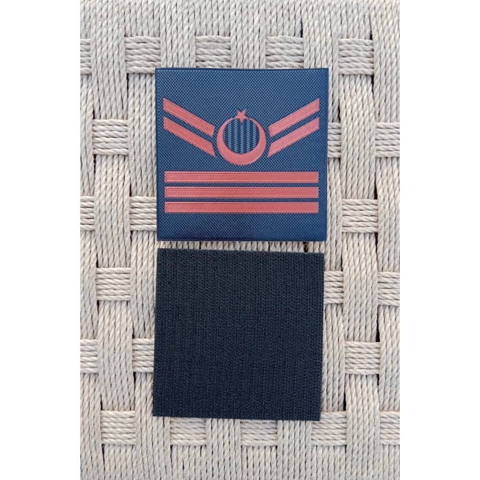 Jandarma Asayis Uzman Cavus 3 Kademe Lacivert Renkli 3D Termoplastik Kol Rutbe