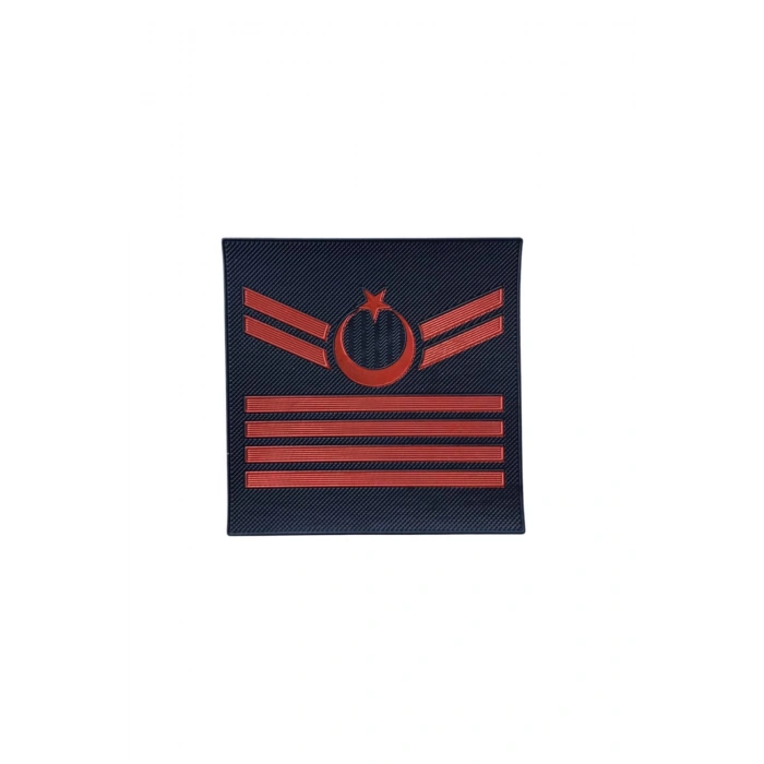 Jandarma Asayis Uzman Cavus 4 Kademe Lacivert Renkli 3D Termoplastik Kol Rutbe