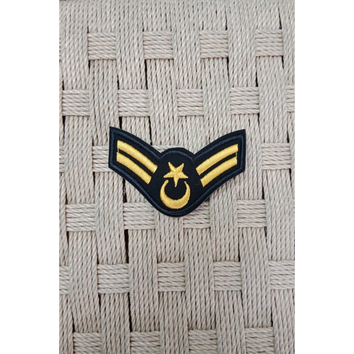 Jandarma Astsubay Cavus Dahili ve Harici Siyah Bez Nakis Kol Rutbe