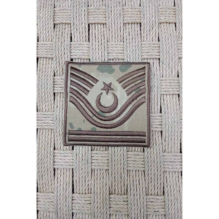 Jandarma Astsubay Kidemli Bascavus Kamuflaj Renkli Nakis Kol Rutbe