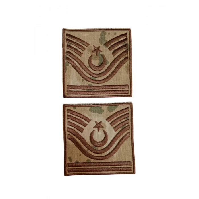 Jandarma Astsubay Kidemli Bascavus Kamuflaj Renkli Nakis Kol Rutbe