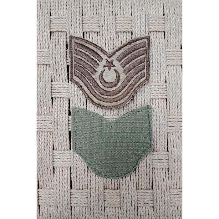 Jandarma Astsubay Kidemli Ustcavus Kamuflaj Renkli Nakis Kol Rutbe