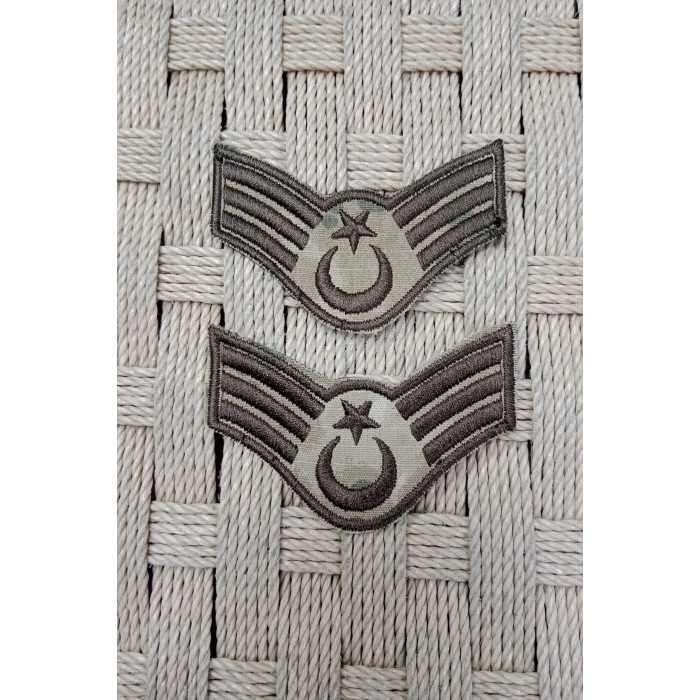 Jandarma Astsubay Kidemlicavus Kamuflaj Renkli Nakis Kol Rutbe