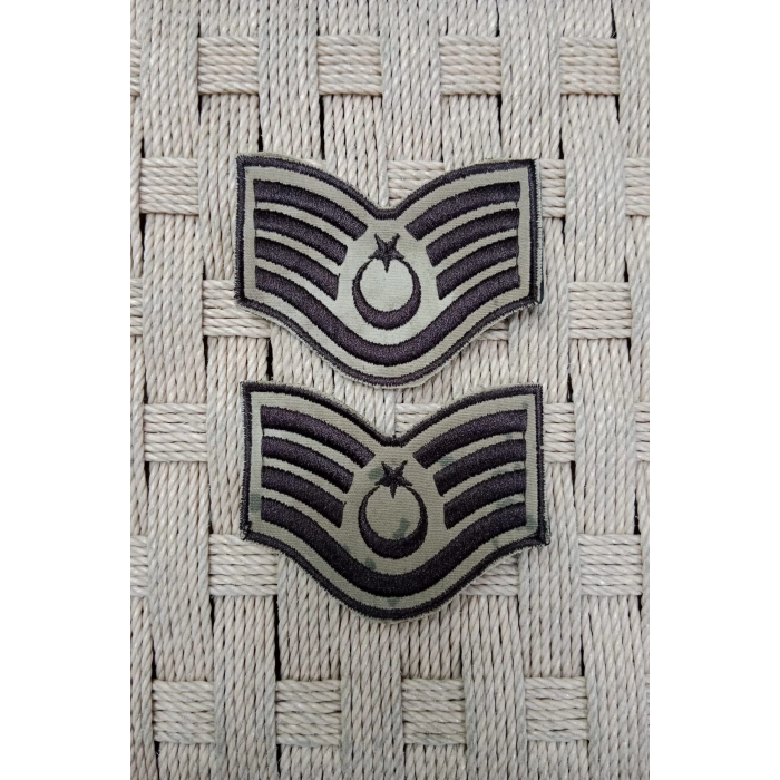 Jandarma Astsubay Ustcavus Kamuflaj Renkli Nakis Kol Rutbe