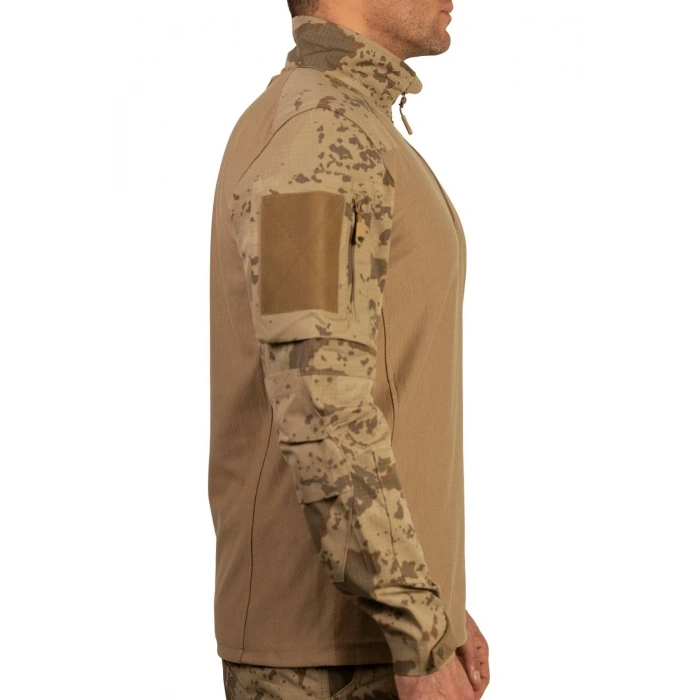 jandarma col kamuflaj renkli sungur model uzun kollu 4 cepli bato yaka ceyrek fermuarli operasyon taktik combat t shirt