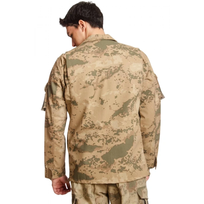 Jandarma col Kamuflaj Renkli Uzun Kollu Cepli Taktik Gomlek Long Sleeve Camouflage