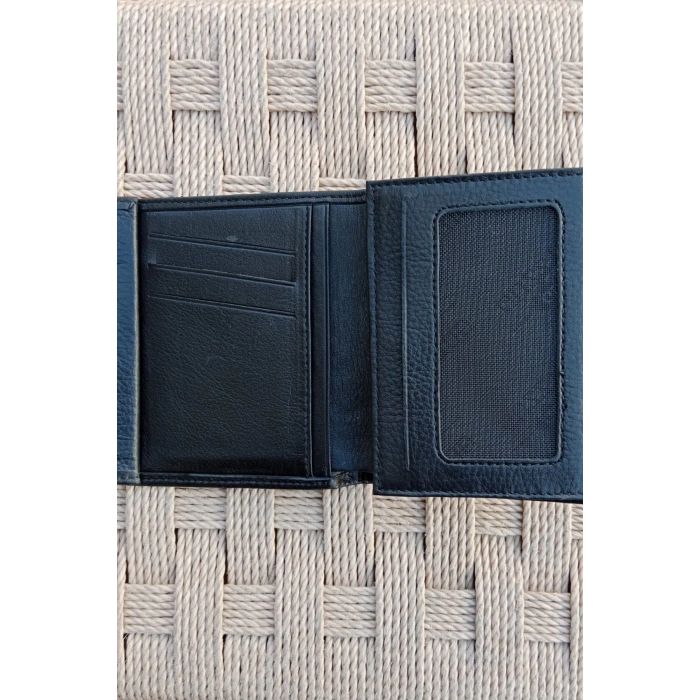 Jandarma Kabartma Yazili Amblemli Hakiki Deri Rozetli Cuzdan