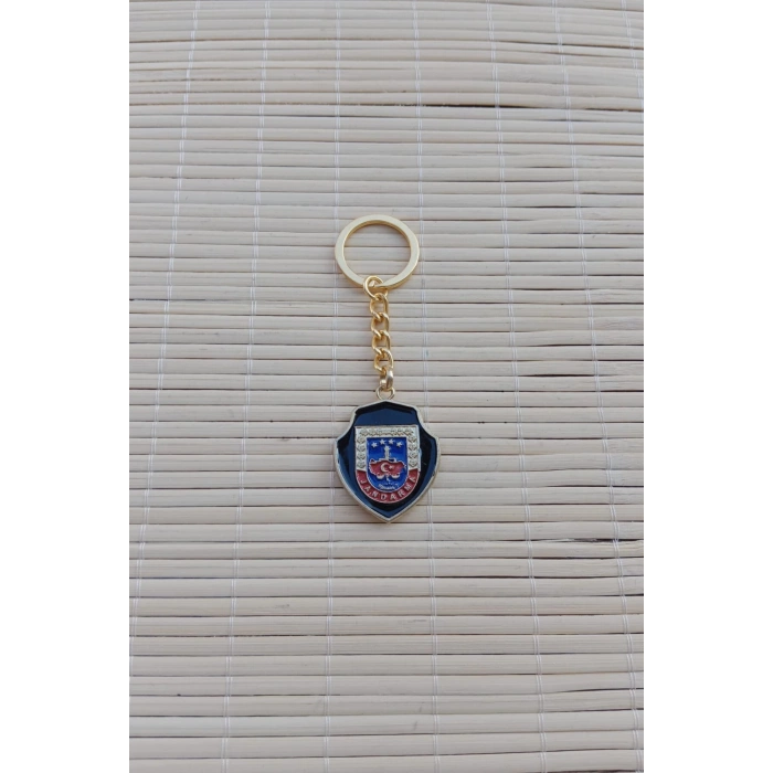 jandarma kabartma yazili amblemli ozel tasarim suali anahtarlik