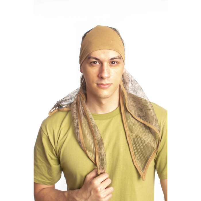 Jandarma Kamuflaj Desenli Fileli Ucgen Bandana