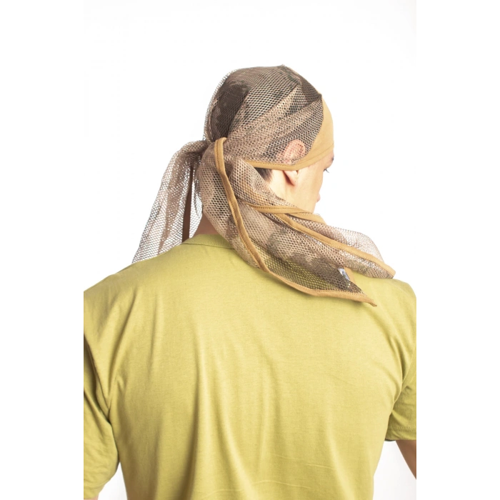 Jandarma Kamuflaj Desenli Fileli Ucgen Bandana