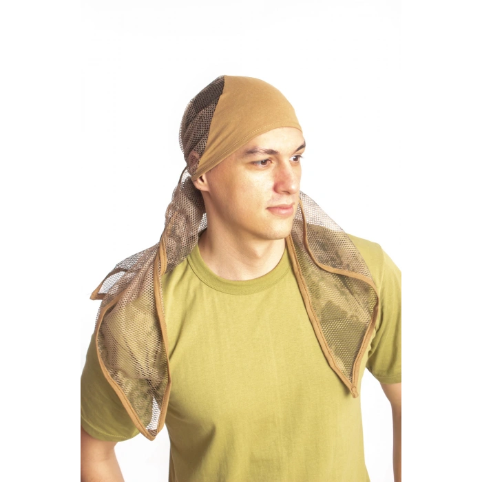 Jandarma Kamuflaj Desenli Fileli Ucgen Bandana