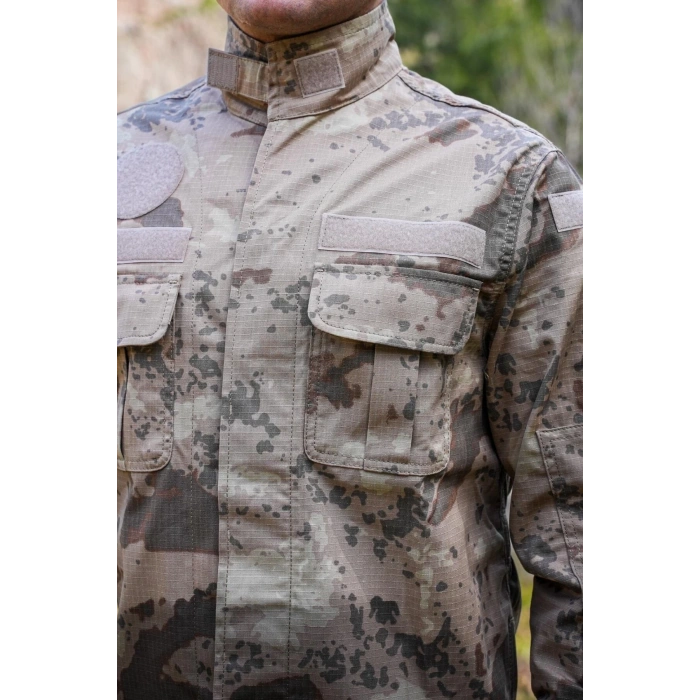 jandarma kamuflaj renkli 4 cepli uzun kollu taktik gomlek komando ictima gomlegi