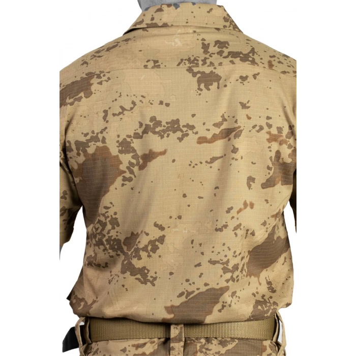 Jandarma Kamuflaj Renkli Kisa Kollu Cepli Yazlik Gomlek