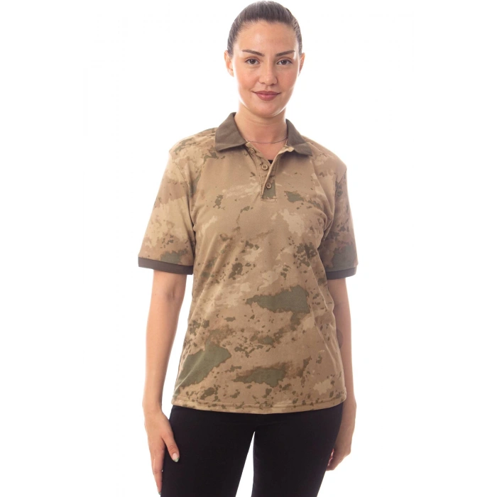 Jandarma Kamuflaj Renkli Kisa Kollu Kaliteli Taktik Operasyon Likrali Airsoft Egitim Tisort