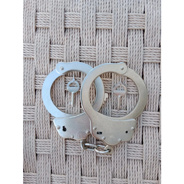 jandarma kamuflaj renkli paslanmaz metal zincirli masolet kelepce ve acik kelepce kilifi