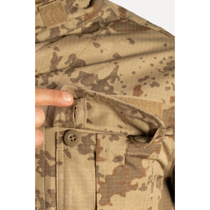 Jandarma Kamuflaj Renkli Uzun Kollu Cepli ictima Ceket Gomlek