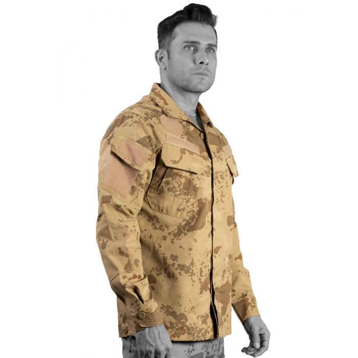 Jandarma Kamuflaj Renkli Uzun Kollu Cepli Komando Ceket Gomlek