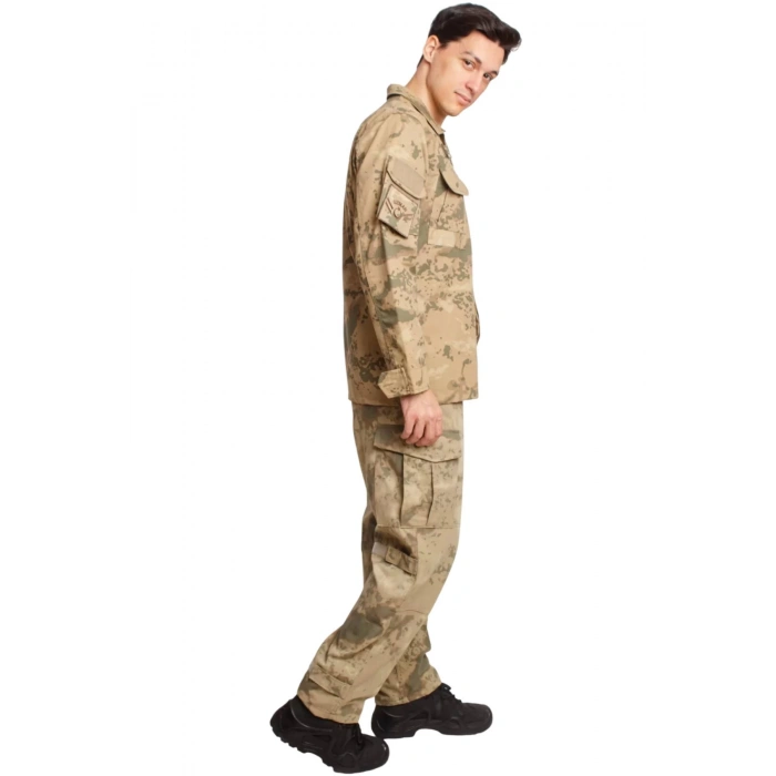 Jandarma Kamuflaj Renkli Uzun Kollu Cepli Taktik Gomlek Dogu Kamuflaj Taktik Pantolon Alt ust Takim