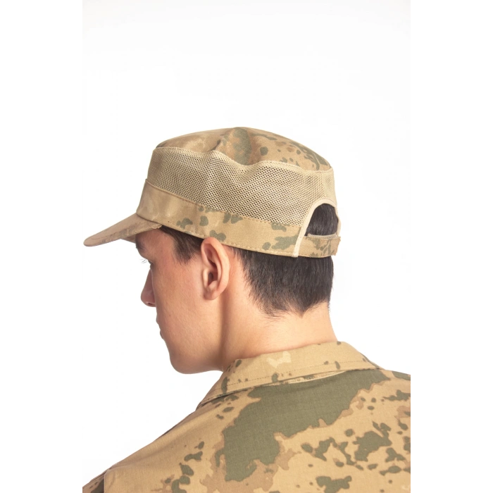 jandarma kamuflaj renkli arkasi ayarlamali yazlik fileli operasyon sapka kep