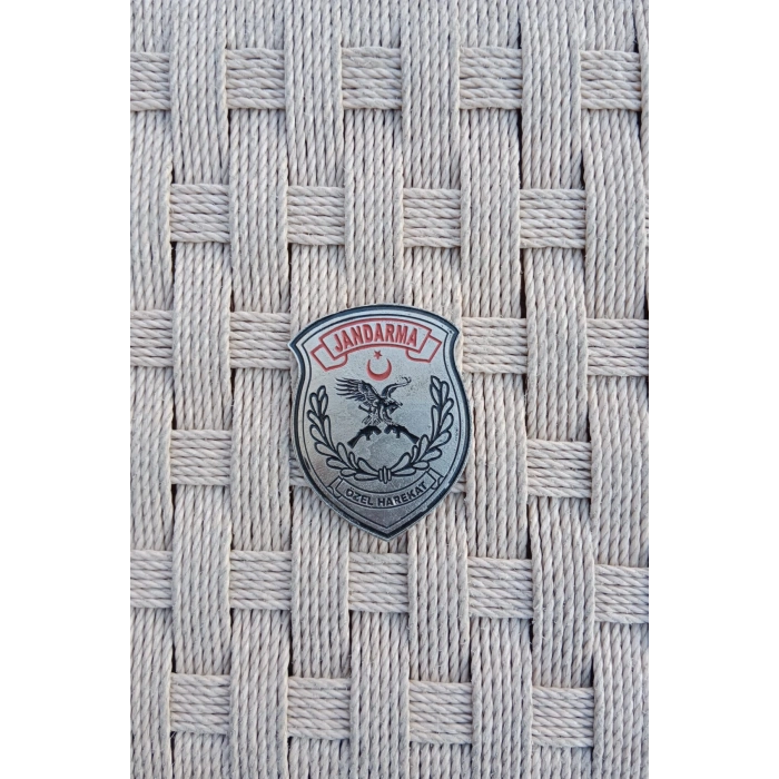 jandarma ozel harekat amblemli ozel tasarim gri renkli cuzdan rozeti