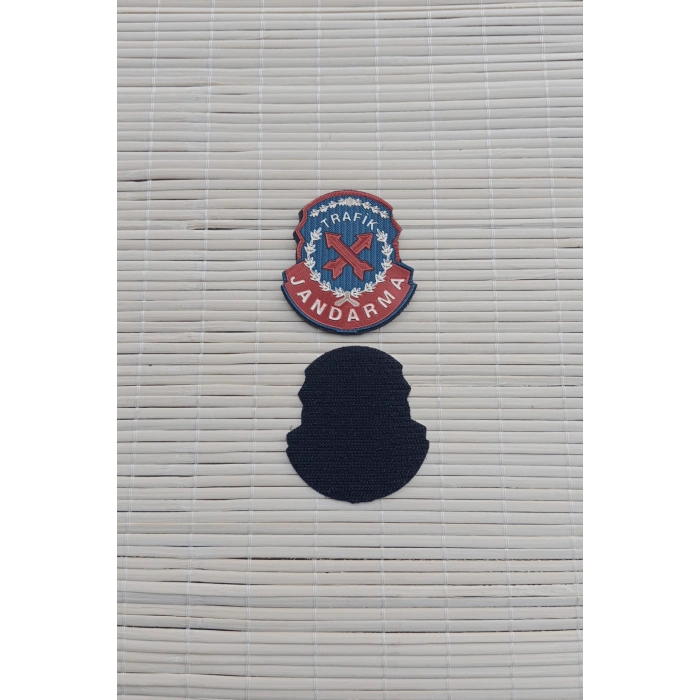 jandarma trafik kirmizi lacivert zemin 3d plastik gogus arma patch pec