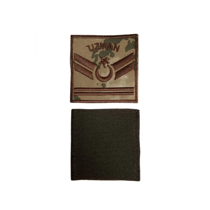 Jandarma Uzman Cavus 2 Kademe Kamuflaj Renkli Nakis Kol Rutbe