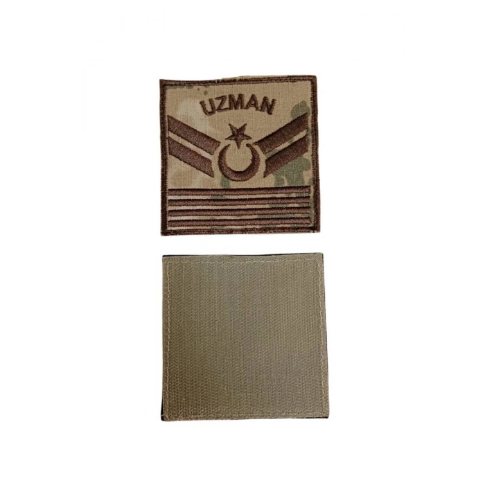 Jandarma Uzman Cavus 4 Kademe Kamuflaj Renkli Nakis Kol Rutbe