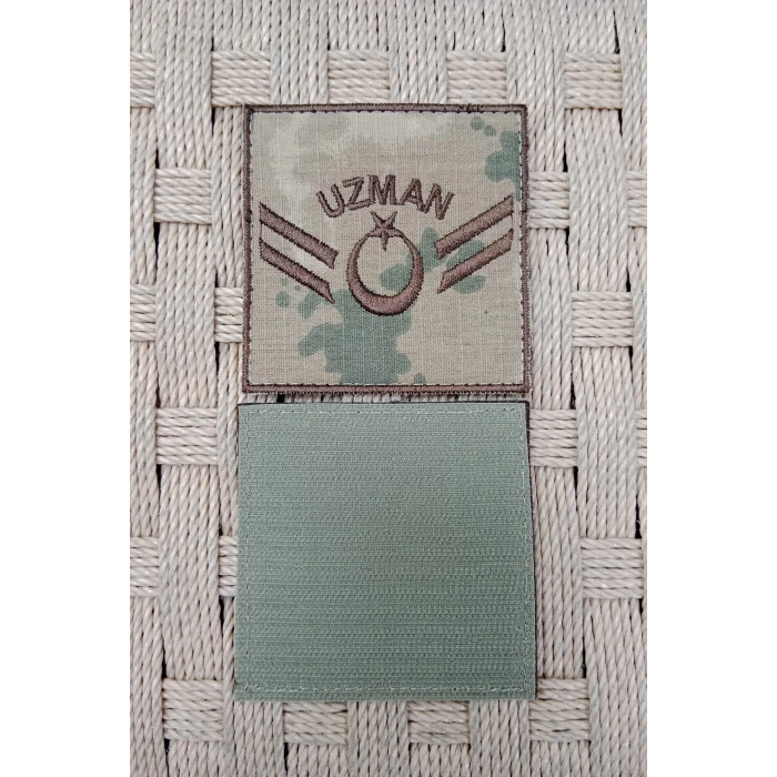 Jandarma Uzman Cavus Kamuflaj Renkli Nakis Kol Rutbe