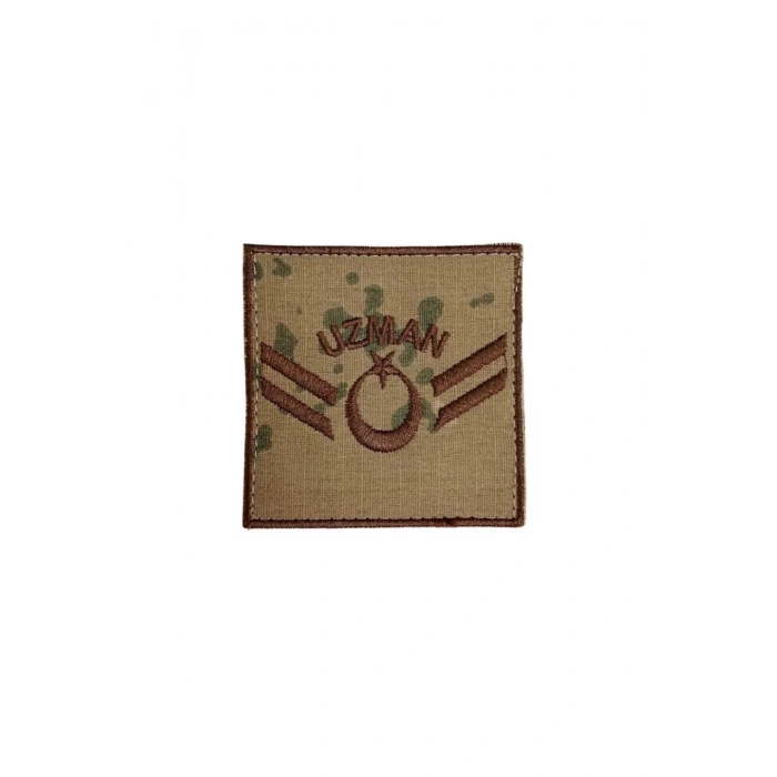 Jandarma Uzman Cavus Kamuflaj Renkli Nakis Kol Rutbe