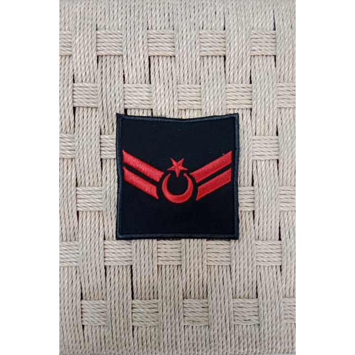 jandarma uzman cavus siyah zemin harici ve dahili bez nakis kol rutbe