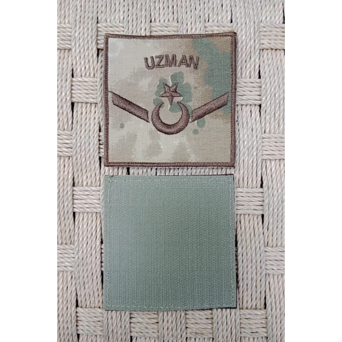 Jandarma Uzman Onbasi Kamuflaj Renkli Nakis Kol Rutbe