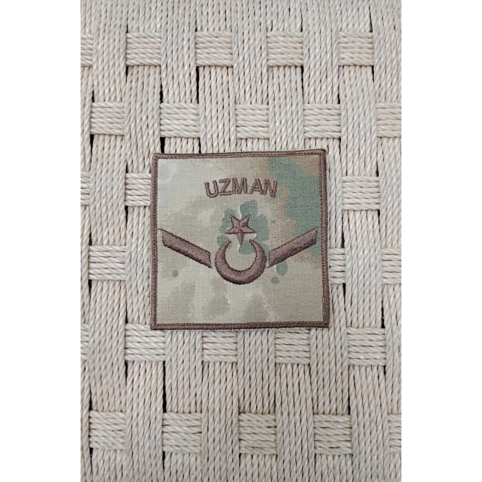 Jandarma Uzman Onbasi Kamuflaj Renkli Nakis Kol Rutbe