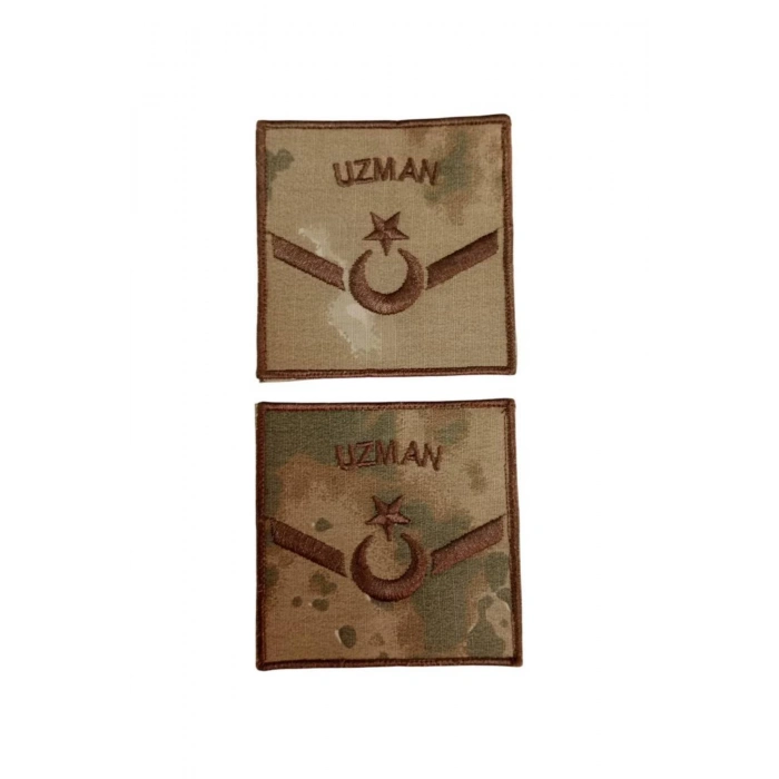 Jandarma Uzman Onbasi Kamuflaj Renkli Nakis Kol Rutbe