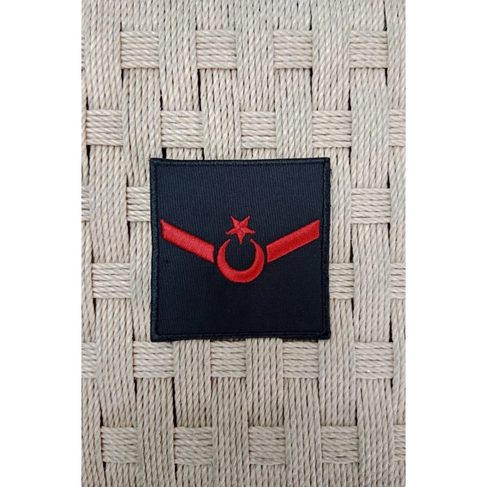 jandarma uzman onbasi siyah zemin harici ve dahili bez nakis kol rutbe