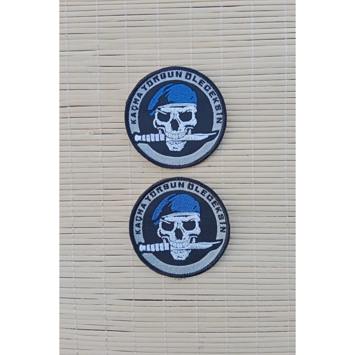 kacma yorgun oleceksin nakis islemeli arma pec patch